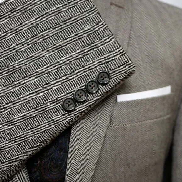 44L‎ Chaps Men's Blazer Jacket Sport Coat Sport Jacket Grey Wool D050297